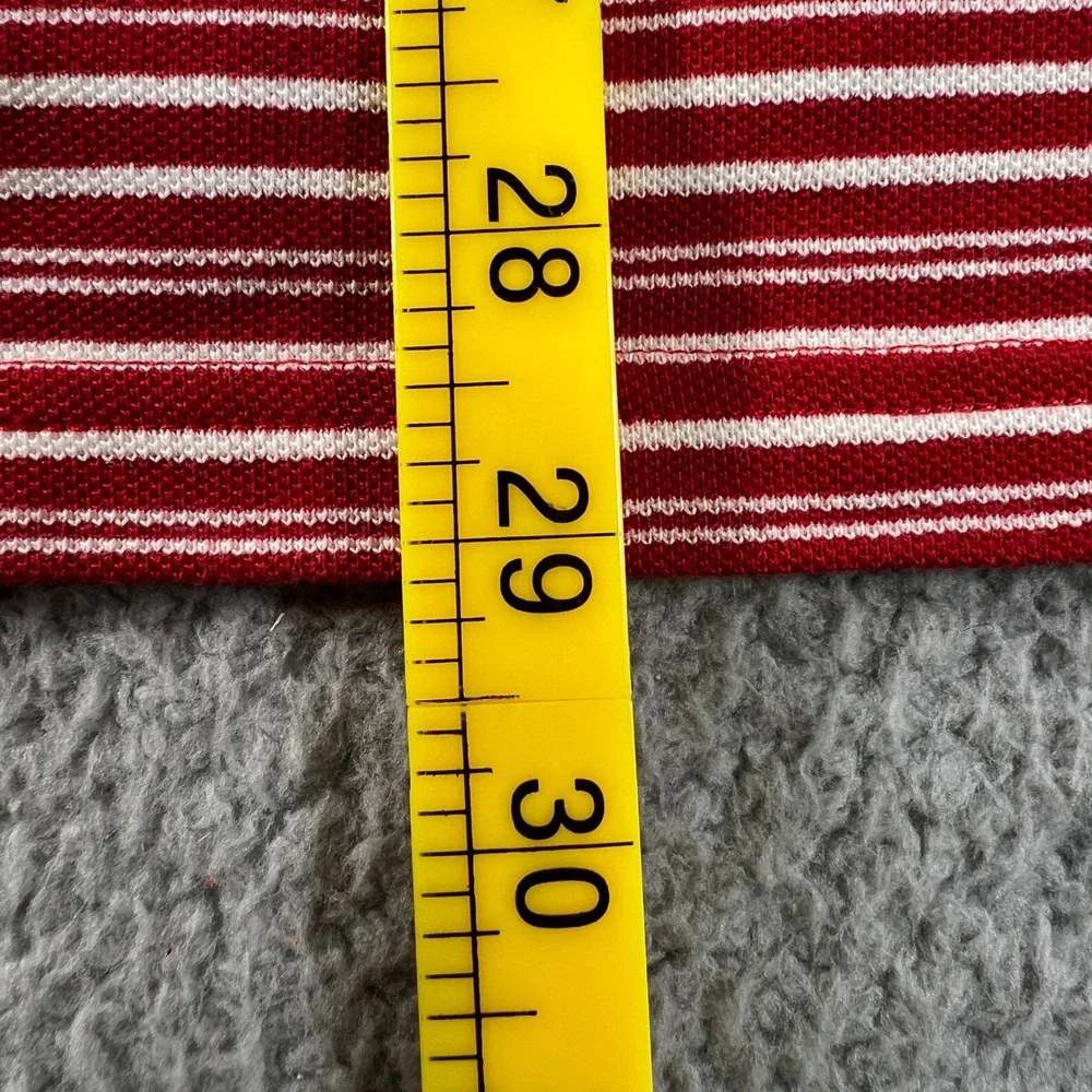 Ralph Lauren Polo Dress Girls 6 Red White Striped Short Sleeve Cotton Pony Logo